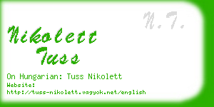 nikolett tuss business card